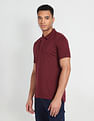 Flying Machine Short Sleeve Solid Polo Shirt