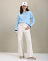 U.S. Polo Assn. Women Crew Neck Raglan Sleeve Sweatshirt