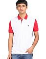 AD by Arvind Cotton Colour Block Polo Shirt