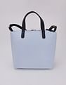 Tommy Hilfiger Solid Blue Nylon Handbag