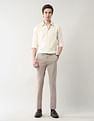 Arrow Newyork Mid Rise Solid Slim Fit Trousers