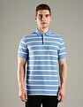Tommy Hilfiger Striped Regular Fit Cotton Polo T-Shirt