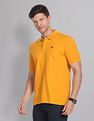 AD by Arvind Cotton Solid Polo Shirt