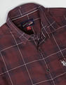 U.S. Polo Assn. Denim Co. Plaid Check Dobby Cotton Casual Shirt