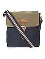 U.S. Polo Assn. Blue Colour Block Canvas Sling Bag
