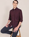 U.S. Polo Assn. Self Design Oxford Premium Cotton Casual Shirt