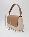 Tommy Hilfiger Logo Beige Pvc Hand Bag