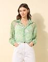 U.S. Polo Assn. Women Relaxed Fit Chiffon Sheer Shirt