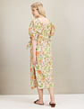 U.S. Polo Assn. Women Square Neck Tie Up Midi Dress