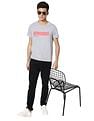 AD by Arvind Crew Neck Printed T-Shirt