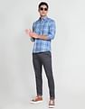 Arrow Sports Tartan Check Manhattan Slim Shirt