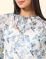 U.S. Polo Assn. Women Chiffon Sheer Floral Printed Top