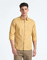 Flying Machine Herringbone Weave Motif Print Shirt