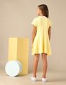 U.S. Polo Assn. Kids Girls Brand Printed Fit And Flare Dress