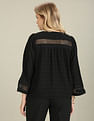 U.S. Polo Assn. Women Lace Detail Long Sleeve Top