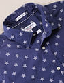 U.S. Polo Assn. Rounded Cuff Star Print Cotton Casual Shirt
