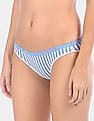 Calvin Klein Underwear Women Blue And White Striped Bikini Panties