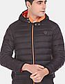 U.S. Polo Assn. Men Black Hood Quilted Puffer Jacket