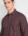 Arrow Sports Twill Dupplin Check Casual Shirt
