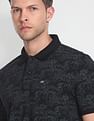 Arrow Sports Floral Print Cotton Pique Polo Shirt
