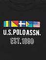 U.S. Polo Assn. Kids Boys Ribbed Neck Brand Print T-Shirt
