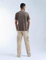 Flying Machine Mid Rise Relaxed Tapered Fit Cargo Trouser