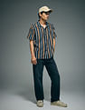 Flying Machine Vertical Stripe Viscose Shirt