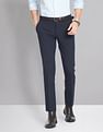 AD by Arvind Twill Solid Smart Flex Formal Trousers