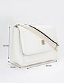 Tommy Hilfiger Solid White Pu Sling Bag