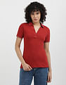 Tommy Hilfiger Slim Open Placket Tipping Polo Shirt