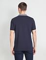 Arrow Sports Stripe Collar Pique Polo Shirt