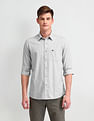 Arrow Sport Slim Fit Herringbone Shirt