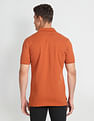 Arrow Sports Ribbed Collar Solid Polo Shirt