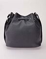 Tommy Hilfiger Solid Blue Pu Bucket Bag