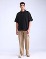 Flying Machine Solid Oversized Fit Polo Shirt