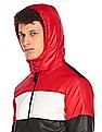 Flying Machine Hooded Long Sleeve Colour Block Jacket