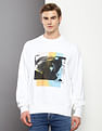 Calvin Klein Layered Photo Print Oversized Sweatshirt