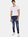 Flying Machine Men Dark Blue Jackson Skinny Fit Low Rise Jeans