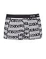 Calvin Klein Underwear Men Black Elasticized Brand Waist Brand Print  Trunks