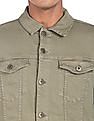 Flying Machine Spread Collar Long Sleeve Casual Jacket