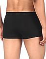 Calvin Klein Underwear Men Black Elasticized Brand Waist Solid Trunks