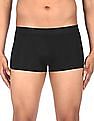 Calvin Klein Underwear Men Black Elasticized Brand Waist Solid Trunks