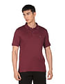 Calvin Klein Men Maroon Smooth Cotton Slim Fit Solid Polo Shirt