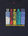 U.S. Polo Assn. Kids Graphic Print Crew Neck T-Shirt