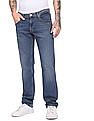 Tommy Hilfiger Men Blue Ryan Straight Fit Stone Wash Jeans