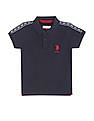 U.S. Polo Assn. Kids Ribbed Collar Brand Tape Polo Shirt