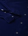 Calvin Klein Men Navy Logo Badge Corduroy Casual Shirt