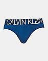 Calvin Klein Underwear Men Dark Blue Elasticized Waist Statement Hipster Briefs