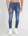 Flying Machine Skinny Fit Cropped Jeans