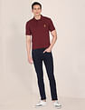 U.S. Polo Assn. Ribbed Collar Solid Polo Shirt